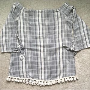 3/4 Sleeve, Off the Shoulder Shirt